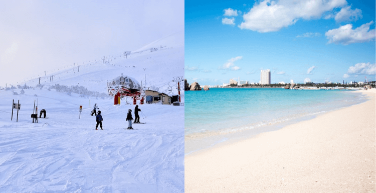 住み込みリゾートバイト派遣の冬休みはスキー場、夏休みは海エリアでリゾバ
